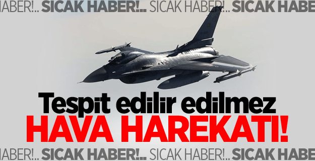 Tespit edilir edilmez hava harekatı!