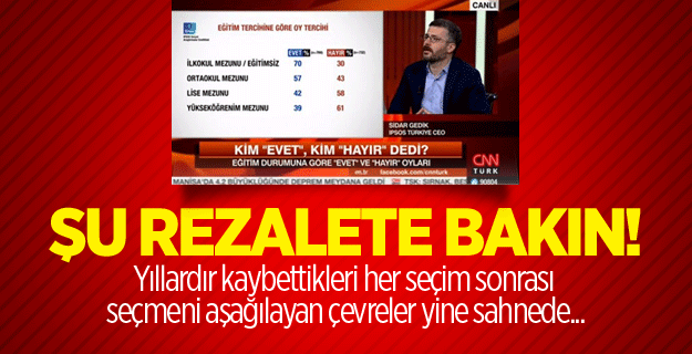 CNN'den skandal anket! 'Evet' seçmenine hakaret