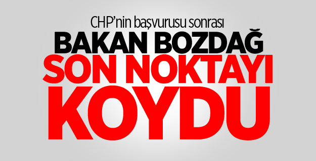 Bakan Bozdağ'dan iptal açıklaması