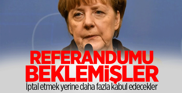 Almanya iltica için referandumu bekliyormuş
