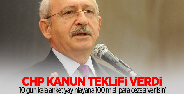 CHP'den kamuoyu araştırma şirketleri için kanun teklifi