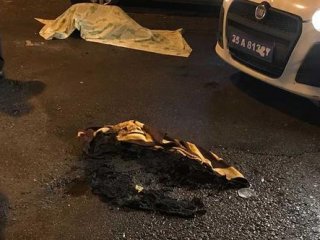 Çığlıklara koştular! Sokak ortasında yanarak öldü
