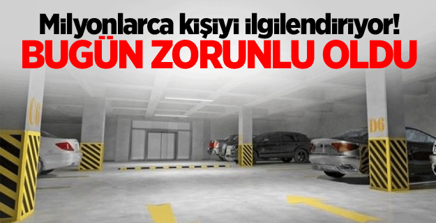 Otopark yoksa ev de yok