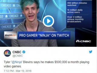 oyun oynayarak servet kazaniyor jpg 320x240 ninja fortnite cnbc - fortnite cnbc