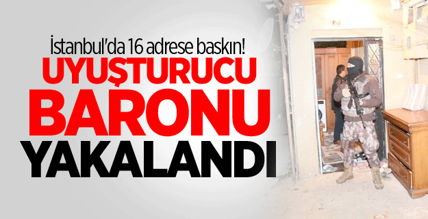 İstanbul'da 16 adrese baskın! Uyuşturucu baronu yakalandı
