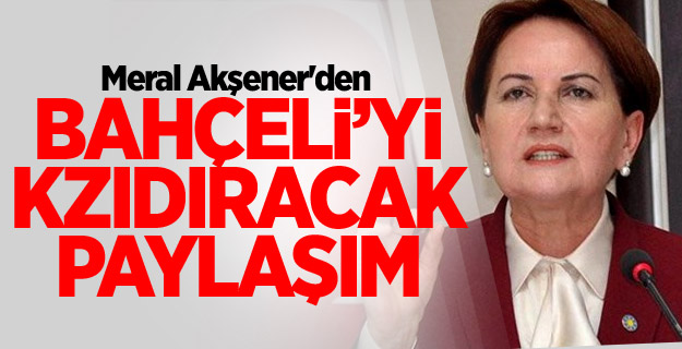 Meral Akşener'den Devlet Bahçeli'yi kızdıracak paylaşım!