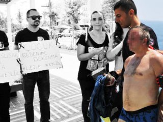 Antalya'da taciz protestosunda taciz