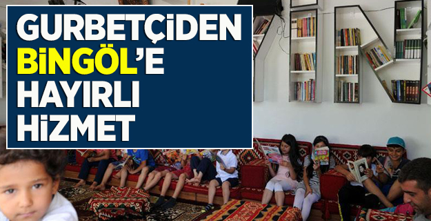 Gurbetçiden köyüne kütüphane