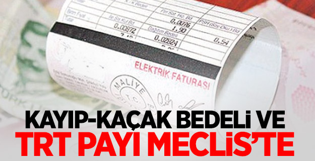 Kayıp-kaçak bedeli ve TRT payı Meclis’te