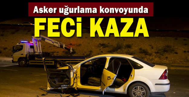 Başkentte asker uğurlama konvoyunda kaza: 6 yaralı
