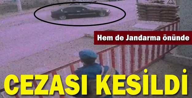 Jandarma önünde 'drift' yapan sürücüye 5 bin 10 lira ceza