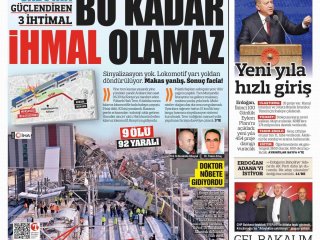14 Aralık 2018 tarihli gazete manşetleri