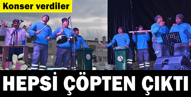 Çöpten topladıkları atıklarla konser verdiler
