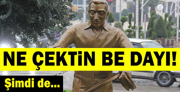 'Künefe çeviren adam' heykelinin bu kez ellerini kırdılar