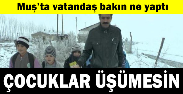 Çocuklar üşümesin diye 'Çadır Durak' yaptı