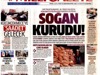 Hükümetin soğanda vergisiz ithalatın önünü açmasına milli gazete yorumu