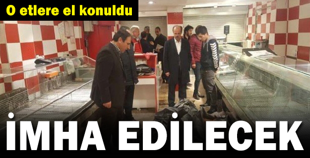 Üstüne basılan etlere el konuldu, imha edilecek