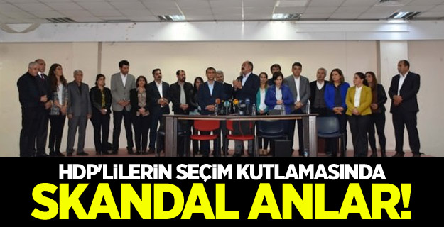 HDP'lilerin seçim kutlamasında skandal anlar!