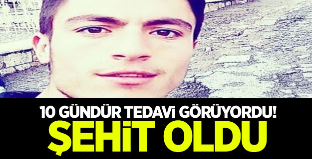 10 gündür tedavi görüyordu! Şehit oldu