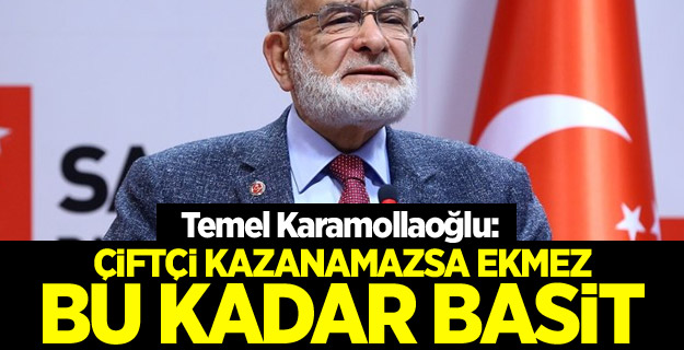 Temel Karamollaoğlu: Çiftçi kazanamazsa ekmez bu kadar basit