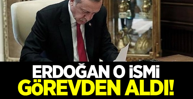 Erdoğan görevden aldı! Resmi gazetede yayımlandı
