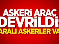 Askeri araç devrildi: Yaralı askerler var