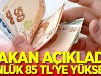 Bakan açıkladı! Günlük 85 TL'ye yükseldi