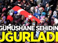 Gümüşhane'de binlerce kişi şehidini uğurladı