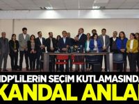 HDP'lilerin seçim kutlamasında skandal anlar!
