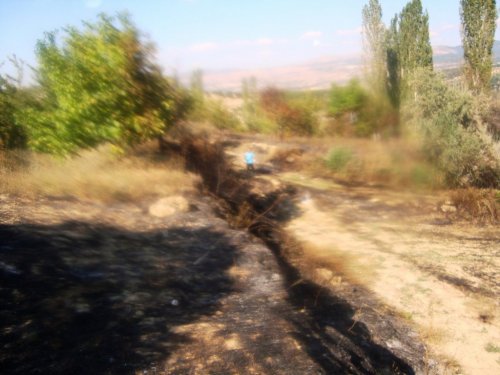 Hisarcık’ta Arazi Yangını