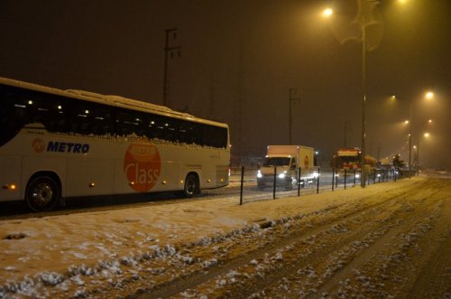 Kar Yağışı Bafra’da Etkili Oldu