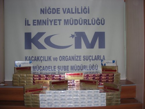 Niğde’de Kaçak Sigara Ve İçki Ele Geçirildi