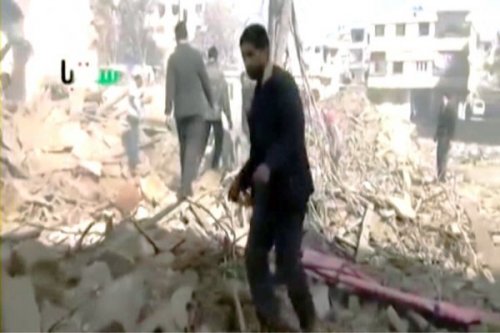 Şam’ın Sagba Kasabası Bombalandı