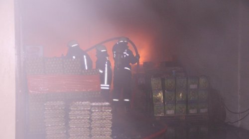 Samsun Gıda Borsası'nda Korkutan Yangın