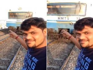Dehşet görüntüler: Trenle selfie çok kötü bitti!